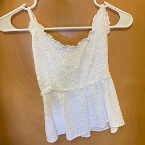Sim and Sam White Lace Cami Tank Top